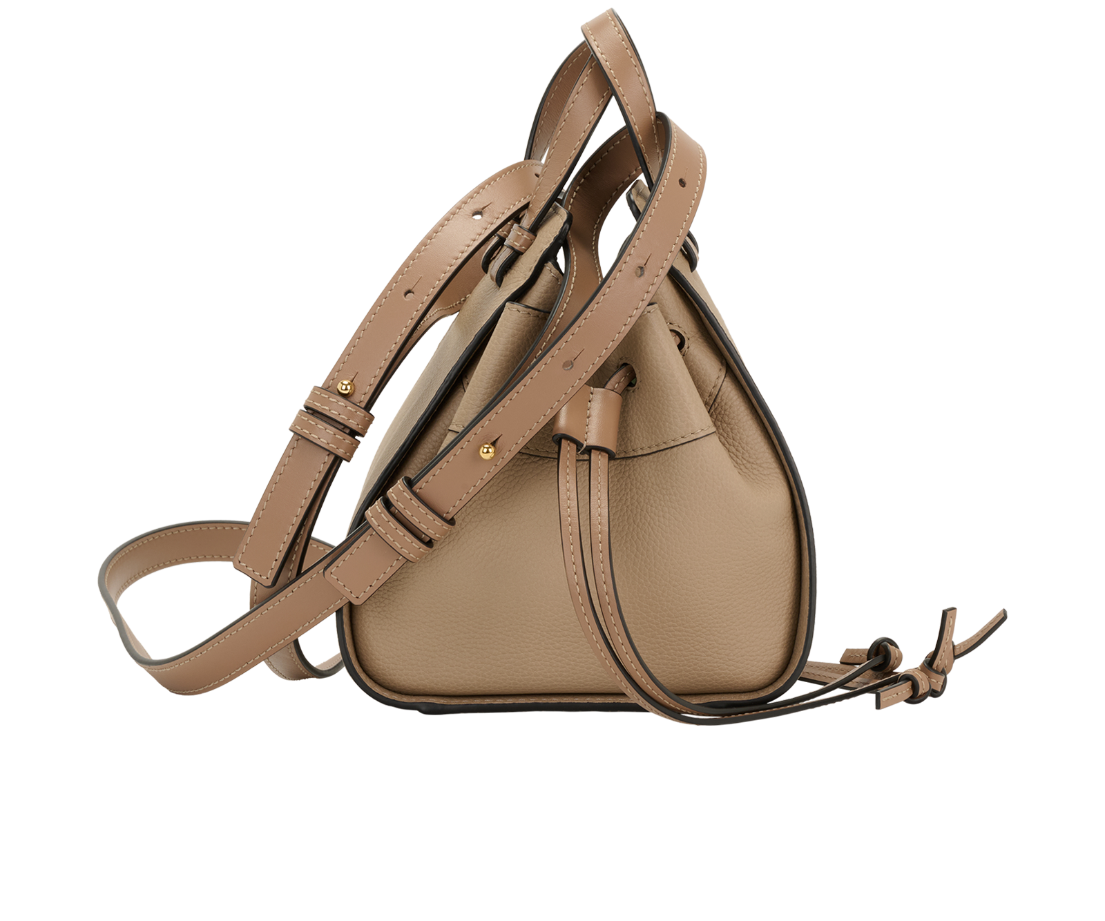 Mini Hammock, &pound;950, Handbags, Beige, Leather, Side view